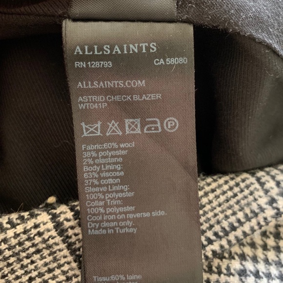 ALLSAINTS Astrid Check Blazer - Picture 3 of 8